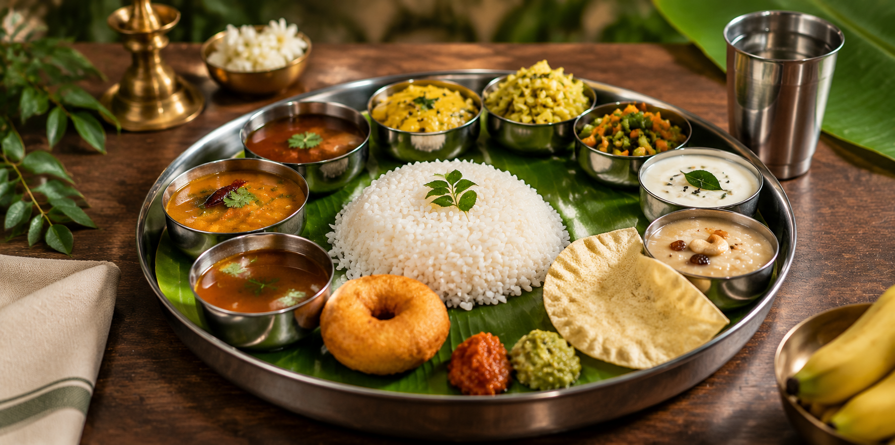South Indian thali